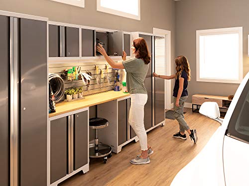 NewAge Products Bold Series White 7 Piece Set, Garage Cabinets, 54872