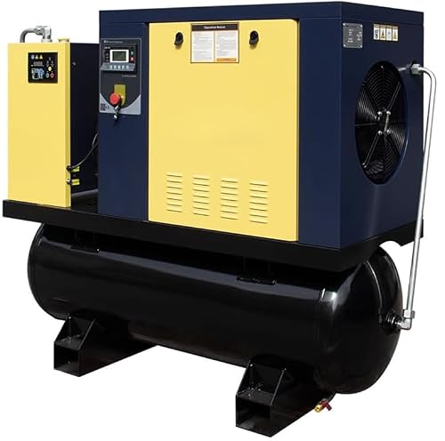 Torin PACK7-TA 7.5KW 10HP Rotary Screw Air Compressor 230V/3Ph 35CFM 125psi with 80Gal ASME Tand & Air Dryer Heavy Duty Air Compressed System All in One