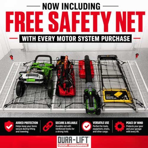 DURA-LIFT Elevate 4x6 Motorized Overhead Storage Lift for Garage Ceiling, Electric Storage Rack with Bluetooth App Control