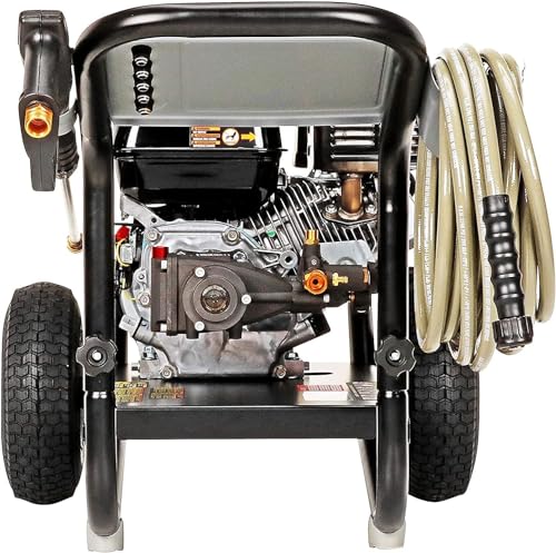 SIMPSON Cleaning PS3228 PowerShot 3300 PSI Gas Pressure Washer, 2.5 GPM, Honda GX200 Engine, Includes Spray Gun and Extension Wand, 5 QC Nozzle Tips, 5/16-inch x 25-foot MorFlex Hose, 49-State