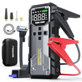 8000A Jump Starter with Air Compressor, 12V Jump Box for Car Battery (All Gas/10.0L Diesel) Portable Jumper Starter Pack with 150PSI Auto Tire Inflator, LCD Display, Lights & Booster Cable