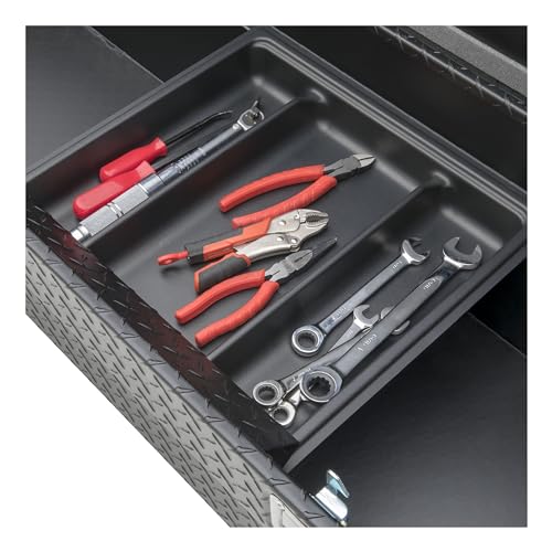 UWS EC10473 69-Inch Matte Black Heavy-Wall Aluminum Truck Tool Box with Low Profile, RigidCore Lid