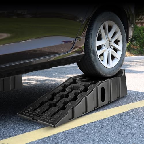 Heavy Duty Car Ramps for Oil Changes, 16000LBS GVW Capacity, 6.7" Lift