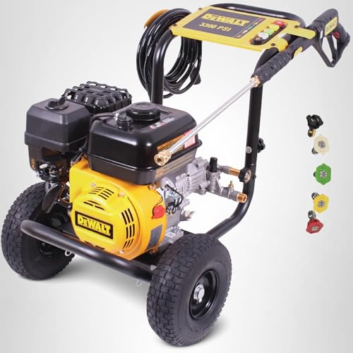 DeWalt 3300 PSI Gas Pressure Washer, 5 Nozzles, Spray Gun, Wand, 25-ft. Hose, DXPW3300-S, 49-State