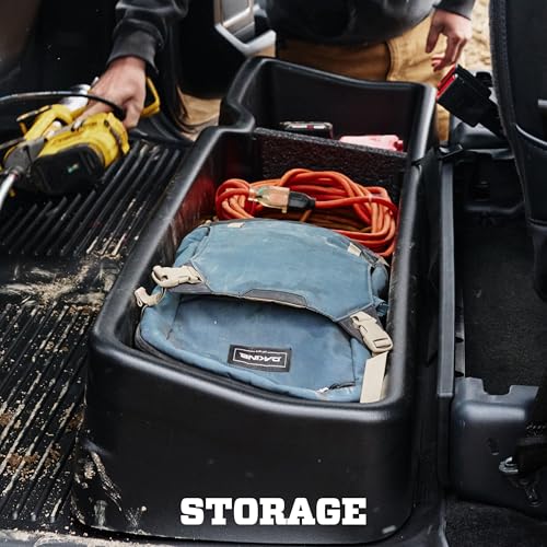 Husky Liners Gearbox Storage Systems | Fits 2019-2026 Dodge Ram 1500 Crew Cab Without Factory Storage Box | Under Seat, 1-pc Black - 09421