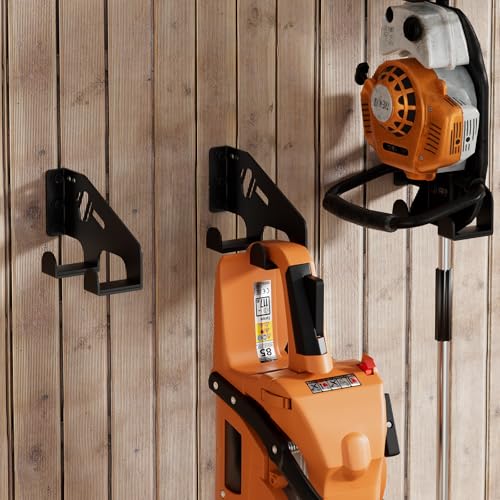 XZHXFX Chainsaw Hanger Wall Mount - Heavy Duty Chainsaw Holder for Garage Organization, Storage Shed Organizer, Chainsaw Rack with Protective Pad, Garage Tools, 1 Pack