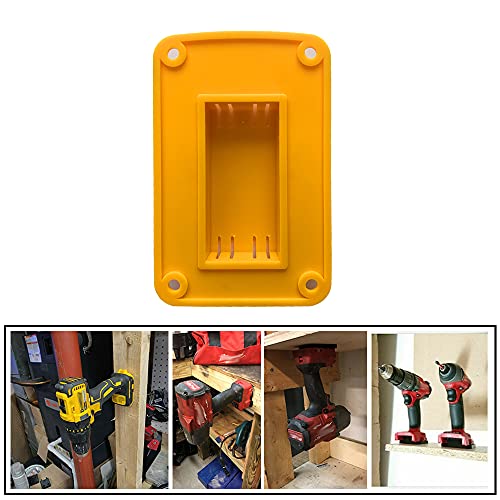 UOSXVC 5Packs Tool Holders for Dewalt 20V 12V Drill Tool Mount Fit for Milwaukee M18 Tools Yellow