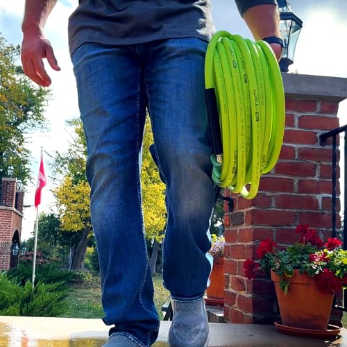 Flexzilla Pressure Washer Hose with M22 Fittings, 1/4 in. x 50 ft., ZillaGreen - HFZPW3450M-E