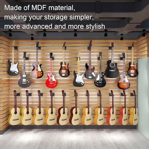 FRAYSCENT Slat Wall Paneling for Retail Display 2 Pack 4'x2', Black MDF Slatwall Panel for Garage Organizer Shiplap Wall Paneling,Slat Board Garage Slatted Storage Systems, Easy Install