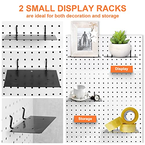 G.CORE Pegboard Organizer Accessories 18 Pack, Peg Board Hooks Assortment Organizer Accessory, Various Tools Storage Arrange System Kit for Garage Craft Workshop Workbench Hobby Office