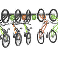 TORACK Wall-mounted Swivel Bike Rack, Garage Vertical Bike Storage Hangers for 5 Bikes Rotating Bike Storage Hooks