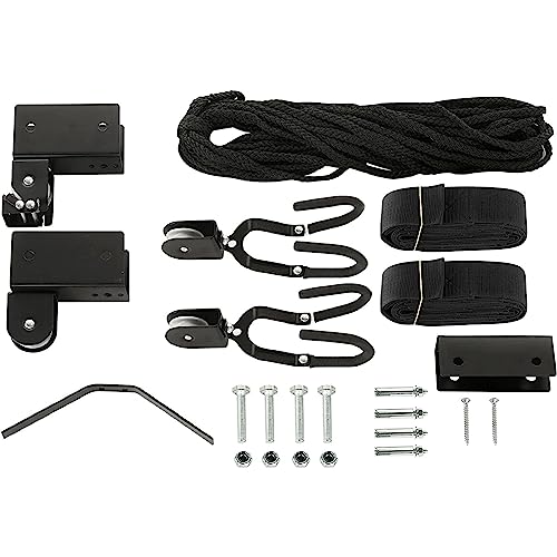 Kayak Storage Hoist - Overhead Pulley System with 125lb Capacity for Canoes, Bikes, Ladders, and More - for up to 12-Foot Ceilings by Rad Sportz