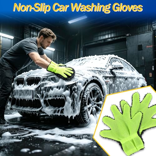 Bamgoten (7'9"× 18'）Garage Mats for Floor,1.2-Inch PVC Raised Edges for Cars SUVs Trucks for Residential Garages, Parking Lots, Warehouses and Repair Shops, Includes Gloves, Scraper, and Velcro Straps