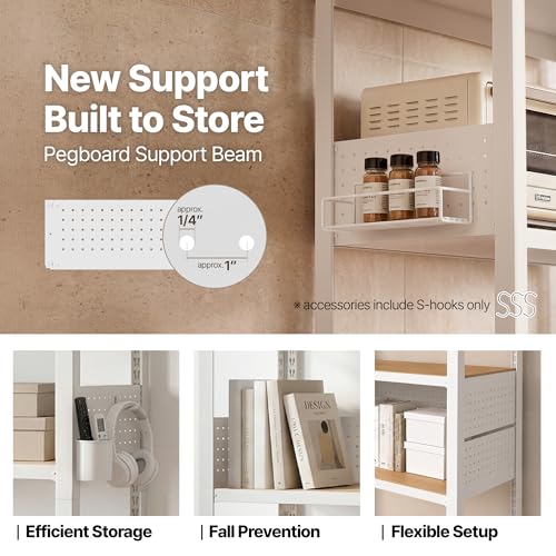 HOMEDANT 32" W Pegboards Storage Rack 5-Tier Heavy Duty Boltless Metal Utility Shelving Unit for Pantry Garage 2Pack