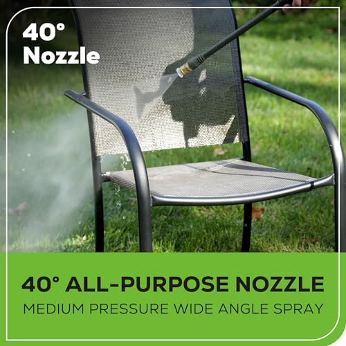 Greenworks 1600 PSI (1.2 GPM) Electric Pressure Washer (25°, 40°, Soap Applicator) Ideal For Cleaning Cars, Trucks, Boats, Outdoor Patio Furniture, Decks, and Windows