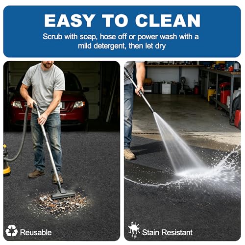 Extra Large Garage Floor Mat 8' 10" x 22' - Premium Felt + Waterproof Backing Thickened and Soft Heavy Duty Oil Absorbent Non-Slip Pad Garage Parking Mats for Floor Large SUVs MPV Pickup Truck RV