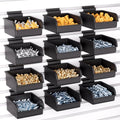 INCLY 12 Pack Slatwall Bins with Hooks, Plastic Slatwall Accessories Containers Bins for Slat Wall Panels Organizing Hardware, Garage, Craft Room, Kitchen, Tool Shed, Workbench