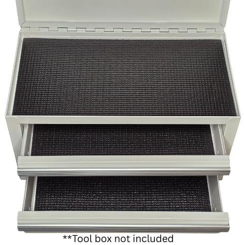3 Piece Premium Anti-Slip Drawer Liner Set for KOBALT Mini Tool Box - Black