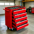 Torin 5 Drawer Tool Chest on Wheels, Rolling Garage Tool Storage Cabinet Workshop Organizer with Locking System for Garage, Warehouse, Workshop, Repair Shop