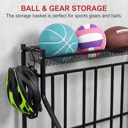 Garvee 4-Bike Stand, Bike Storage Rack, Bicycle Floor Rack for Garage Organizer, Indoor Sporting Gear Storage Station