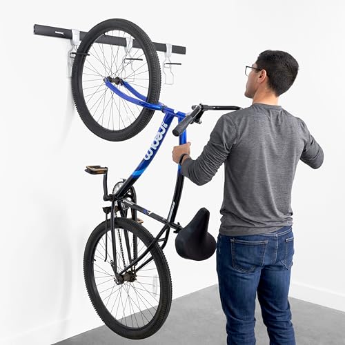 SafeRacks Bike Storage Rack Wall Mount Garage Bike Hanger for 5 Bicycles Adjustable Hooks Organize Bicycles in the Garage(5-bike hooks, holds 500lbs)