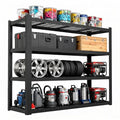 YWTA 71" Wx71 H Industrial Shelving,8000LBS Garage Storage Shelves,4 Tier Adjustable Metal Shelving,Heavy Duty Shelving for Factory, Garage,Warehouse,Barn (1)