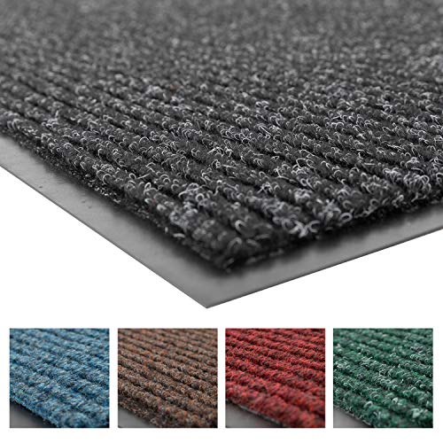 Notrax 109 Industrial Door Mat, 3' x 5' Entrance Mat, Heavy Duty Commercial Rug for Businesses, Welcome Lobbies, Garage, and Mudroom, Made in the USA, Charcoal Black, Brush Step 109S0035CH