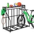 YES4ALL 4-Bike Stand, Bike Storage Rack, Bicycle Floor Rack for Garage Organizer, Indoor Sporting Gear Storage Station