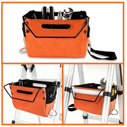 GAQUECY Ladder Cargo Hold Tool Pouch, Ladder Tool Holder Giant Ladder Too Bag compatible with Little Giant Ladders(15040-001) Wide Mouth Organizer for Construction, DIY & Home Repair Accessories
