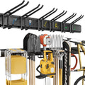 GRENPRO Garage Tool Organizer Wall Mount with 49.5 inches Rails and 6 Double-layer Hooks, Heavy Duty Tool Rack, Garage Storage Rack For Yard Tools