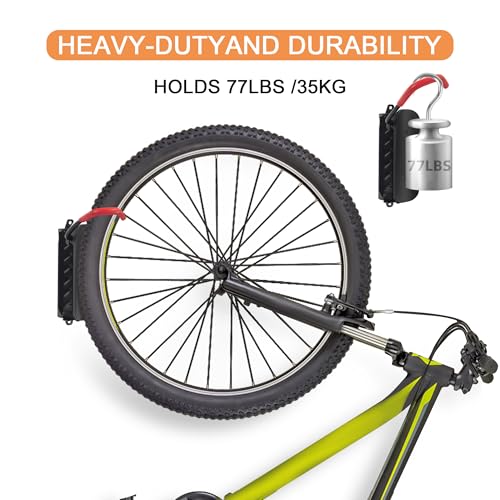 UmeHome Swivel Bike Wall Mount, Bike Hangers for Garage, Space-Saving Bike Storage, Sturdy Bicycle Rack Can Holds Up to 77 lbs, Easy Install, 2 Pack
