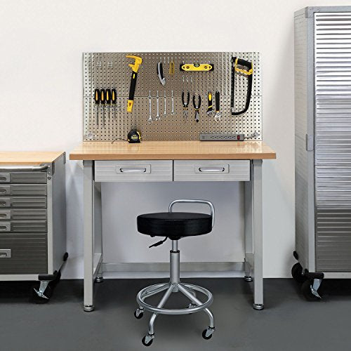 Seville Classics UltraHD Stainless Steel Pegboard Workcenter