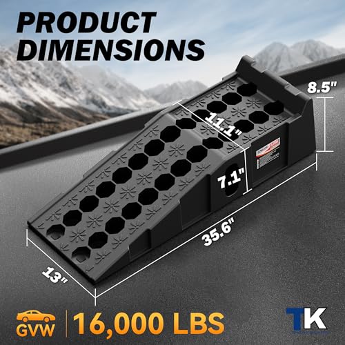 TOWKING 16000lb Car Ramps for Oil Changes,11.1" Max Wide Path for SUV&Truck