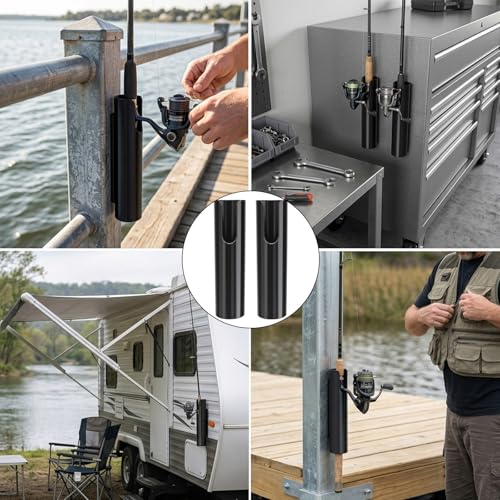 Magnetic Fishing Rod Holder for Car (2 Pcs),No-Drill Truck Bed Fishing Rod Holder,Magnetic Car Fishing Rod Holder for Truck, SUV, Garage Door & Golf Cart, Wall-Mounted Fishing Rod Storage Rack