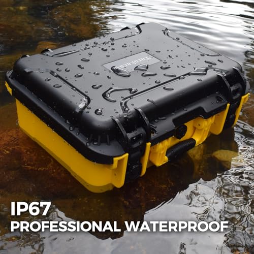 Case for Dewalt Battery- Extra Large Hard Storage Box with Adjustable Dividers for Dewalt 12V/20V/60V Battery & Charger, Durable Protective Tool Battery Organizer (CASE ONLY)
