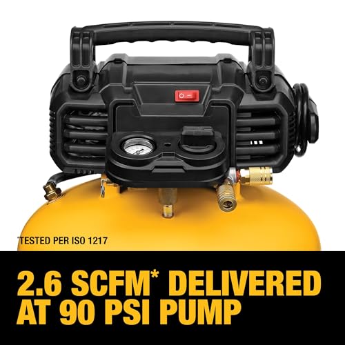 DEWALT Pancake Air Compressor, 6 Gallon, 165 PSI (DWFP55126)
