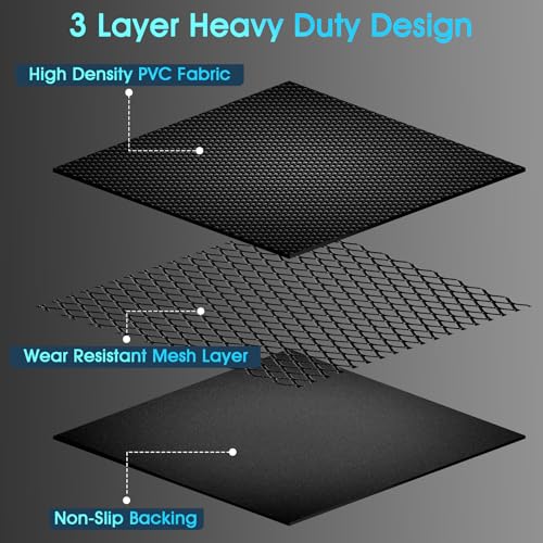 ToLanbbt 7'9" x 18' Garage Floor Mat, Heavy Duty Water Containment Mat with 1.2" Raised Edges, Protection from Snow Mud Rain and Oil, Non-Slip Garage Parking Mat for SUVs Trucks