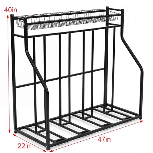 Garvee 4-Bike Stand, Bike Storage Rack, Bicycle Floor Rack for Garage Organizer, Indoor Sporting Gear Storage Station
