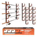 Gocozer Fishing Rod Holder for Garage, H5 Wall or Ceiling Mounted Fishing Pole Holders with Soft Protective Pad, Fishing Rod Storage Organizer, Horizontal Fishing Rod Wall Mount Nets Storage (4 PACK)