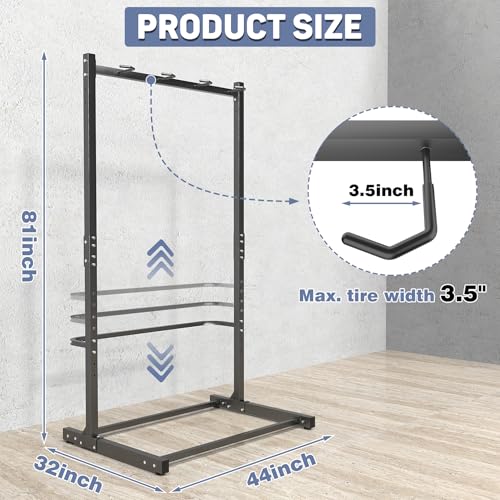 WALMANN Freestanding Bike Stand for Garage, 4 Bikes Vertical Bike Storage Stand Heavy Duty Bike Floor Stand