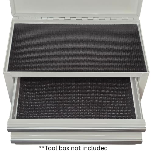 3 Piece Premium Anti-Slip Drawer Liner Set for KOBALT Mini Tool Box - Black