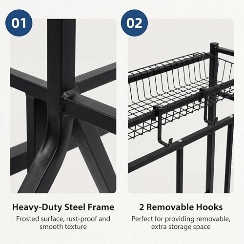 Garvee 4-Bike Stand, Bike Storage Rack, Bicycle Floor Rack for Garage Organizer, Indoor Sporting Gear Storage Station