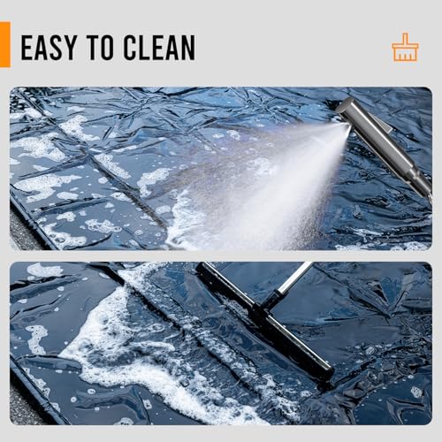 VUSIGN Containment Mat, 7'9"x16' Non-Slip Garage Floor Mat, Heavy Duty Waterproof Garage Protection from Snow Rain Mud for Cars SUVs Trucks