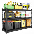 SDXYSTCE 48" W Garage Shelving Heavy Duty, 1500LBS Loads Adjustable Garage Storage Shelves, 3-Tier Metal Shelving Units and Storage Racks, Industrial Utility Shelf,48" Wx18 Dx39 H, Black