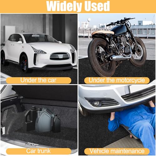 Papillon Oil Spill Mat & Garage Floor Mat | 48" x 72" Oil Change Mat for Under Car - Highly Leak-Proof, Non-Slip, Durable, Washable, Waterproof