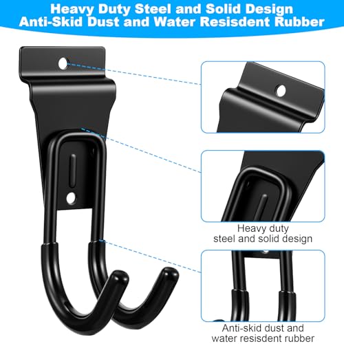 PercyEffie 10pcs Slatwall Hooks Gladiator Hooks J Garage Hook Slatwall Accessories Small Durable Metal Wall Hangers for Garden Hose Efficient Storage,Efficient Storage Heavy Duty Tool and Garage Hook