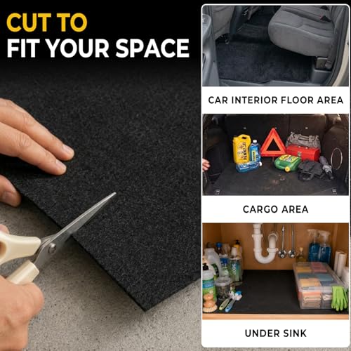 Golener Oil Spill Mat - 36”x59” Garage Floor Mat for Under Car, Absorbent Oil Mat, Rubber Floor Mats, Waterproof, Contain Liquid, Protect Garage Surface from Spills, Reusable, Washable, Durable, Black