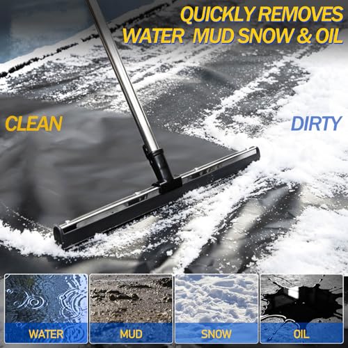 Bamgoten (7'9"× 18'）Garage Mats for Floor,1.2-Inch PVC Raised Edges for Cars SUVs Trucks for Residential Garages, Parking Lots, Warehouses and Repair Shops, Includes Gloves, Scraper, and Velcro Straps