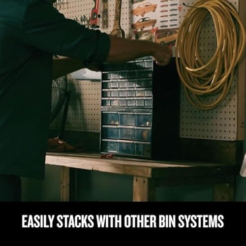 CRAFTSMAN Plastic Storage Organizer Bin System, 9 Compartment, Modular, Home Office (‎CMST40709)