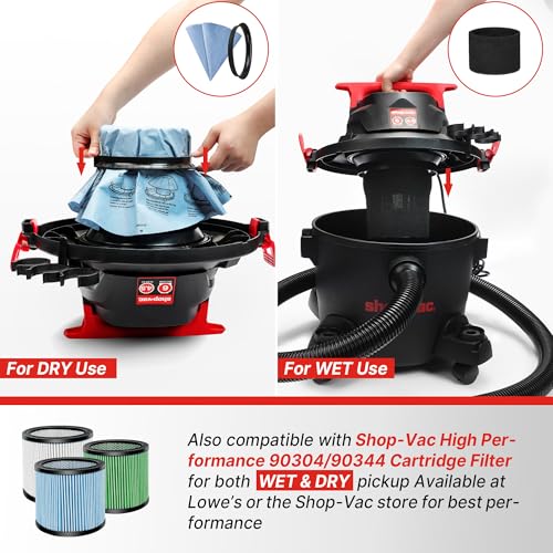 Shop-Vac 6 Gallon Wet/Dry Vacuum, 4.5 Peak HP Shop Vacuum with Blower, 1-7/8 Inch Diameter x 6 Foot Hose, 10 Foot Cord, Ideal for Jobsite, Garage, Workshop & Home